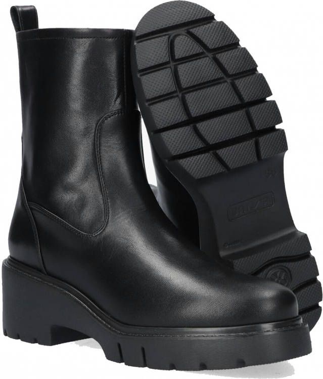 Unisa Leather Ankle Boots With ZIP , Zwart, Dames