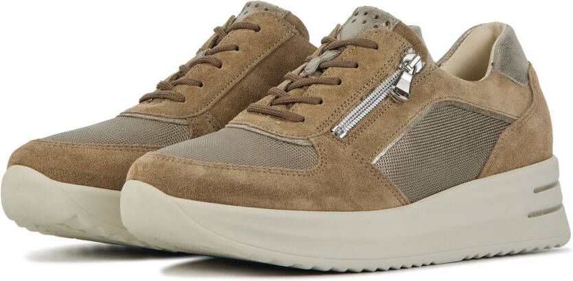 Waldl&#xE4, ufer Dames leren dames sneakers 755001 combi