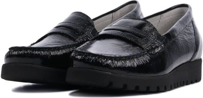 Waldlaufer 106666 comfort leren mocassins zwart