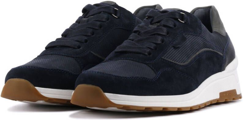 Waldlaufer 734003 comfort nubuck sneakers donkerblauw