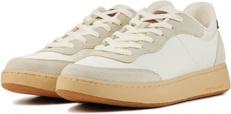 Woden May suède sneakers wit/bruin