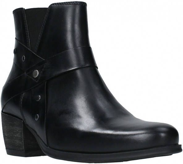 Wolky Silio Enkellaarsje Dames Zwart