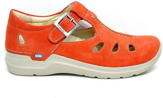 Nette Schoenen Wolky 06605 Smiley 40570 rood suede