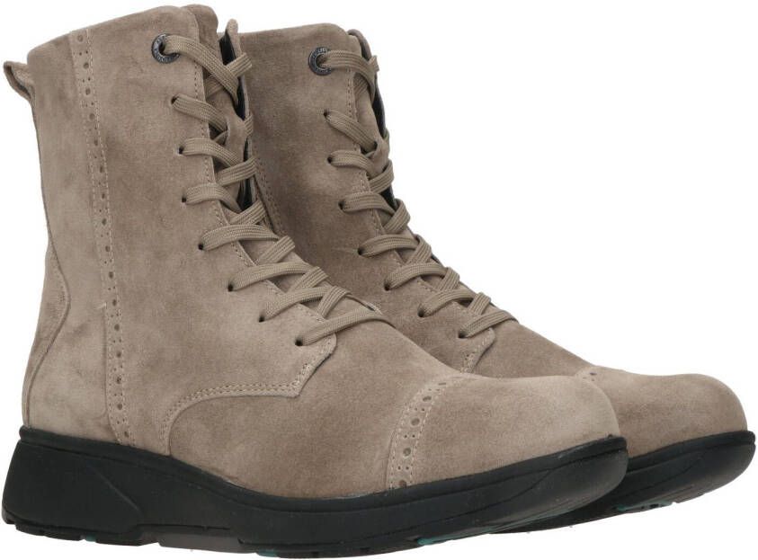 Xsensible 30213.2 Aosta Taupe Suede H Wijdte Veter boots