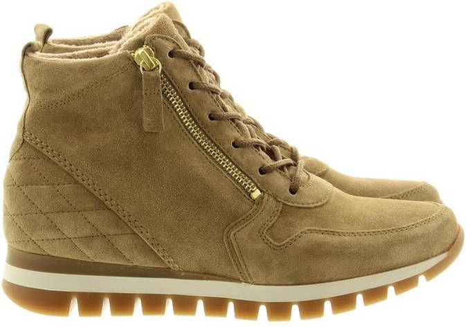 Gabor Comfort Hoge Sneakers H leest , Bruin, Dames