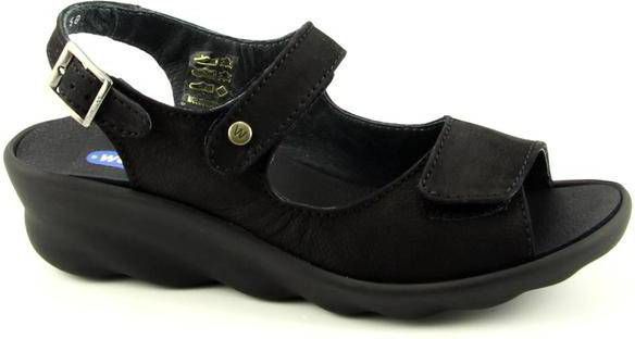 Sandalen Wolky 03125 Scala 11000 zwart nubuck - Damesschoenen.nl