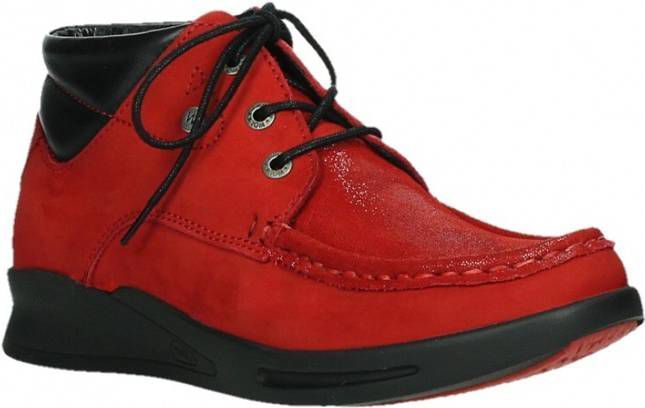 Hoge Sneakers Wolky 05903 Three 10505 donkerrood stretch nubuck