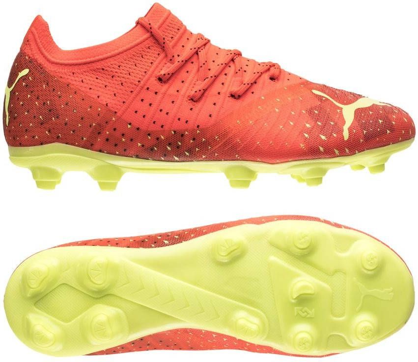 PUMA Future 2.4 Gras/Kunstgras Voetbalschoenen(MG)Kids Oranje Groen