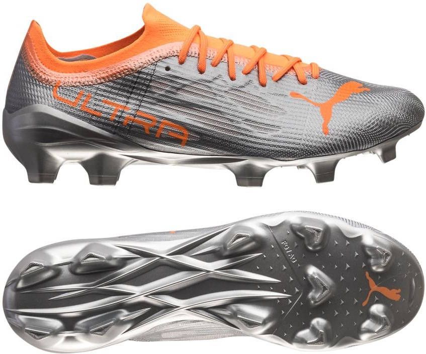 PUMA Ultra 1.4 Gras/Kunstgras Voetbalschoenen(MG)Zilver Oranje