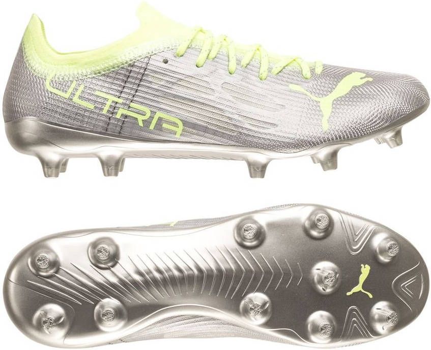 PUMA Ultra 1.4 Gras/Kunstgras Voetbalschoenen(MG)Dames Zilver Geel