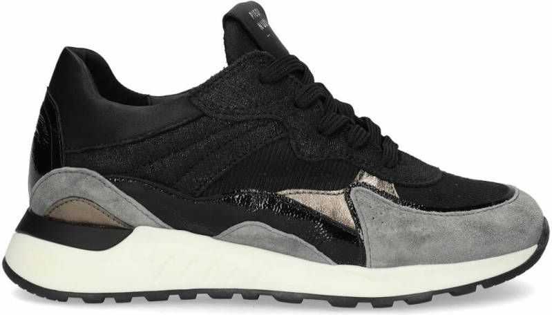 Piedi nudi 25071103PN Black Gold H Breedte Lage sneakers