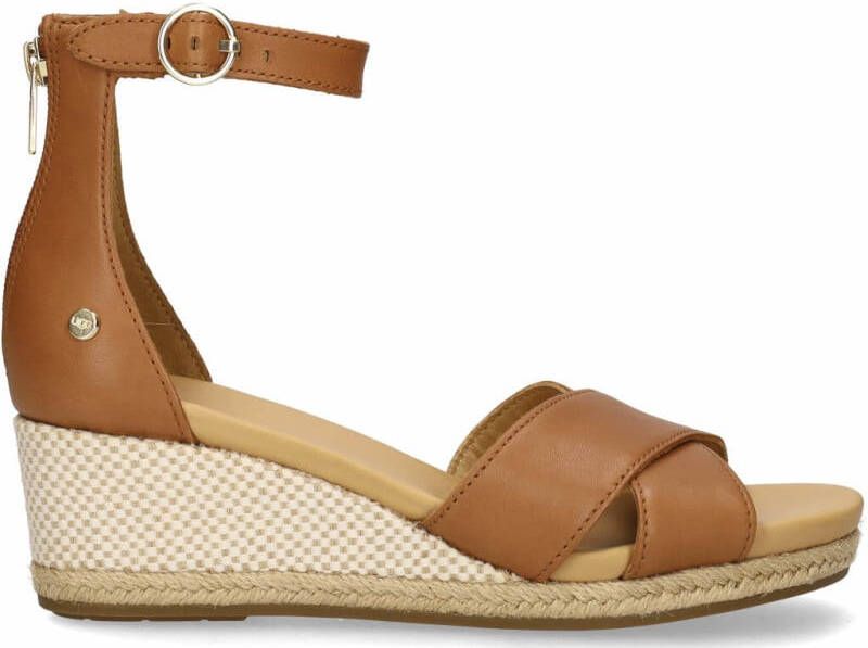 Ugg Eugenia Sandalen in Tan Leather,, Leder