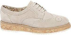 Grijze suède dandy veterschoen brogue 5th Avenue maat 37 - Damesschoenen.nl