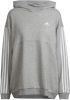 Adidas Essentials Cotton 3 Stripes Hoodie(Positiekleding) Medium Grey Heather/White Dames online kopen