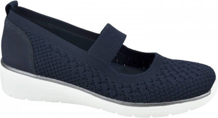 Easy Street Donkerblauwe instapper knitted