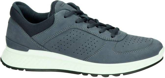 Ecco Exostride nubuck veterschoenen blauw