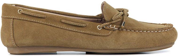Giulia Mock suède mocassins bruin