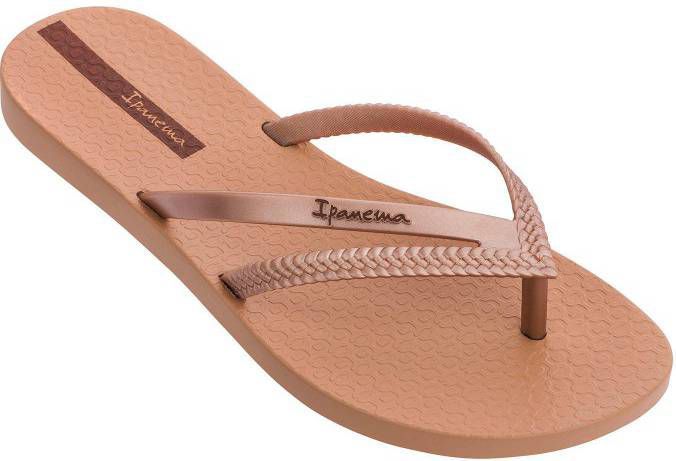 Ipanema Bossa teenslippers lichtbruin/roze