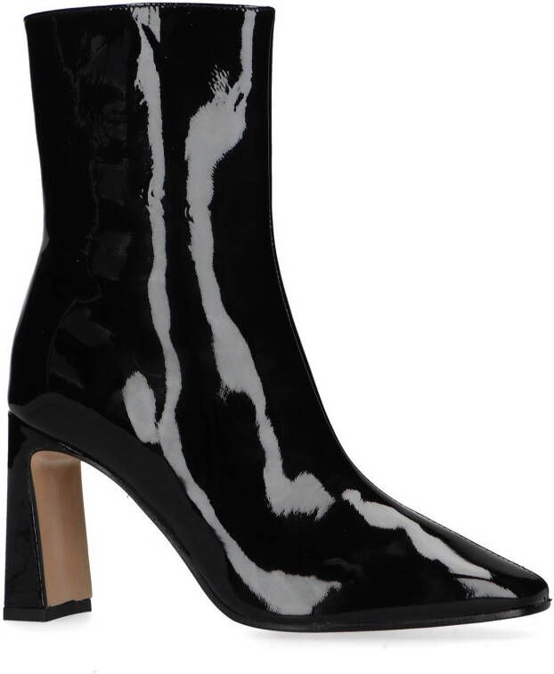 Manfield Black Label lakleren enkellaarzen zwart