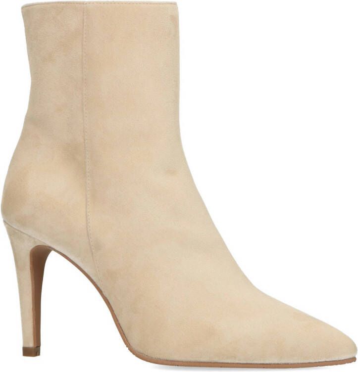 Manfield Black Label suède enkellaarzen beige