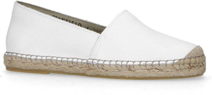 Manfield leren espadrilles wit