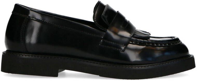 Manfield leren loafers zwart