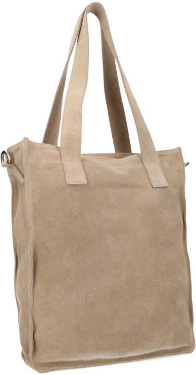 Manfield Mrs Keizer suède shopper beige