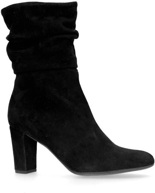 Manfield suède enkellaarzen zwart