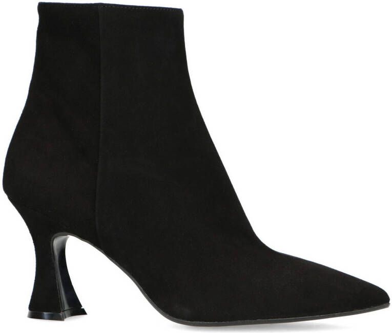 Manfield suède enkellaarzen zwart