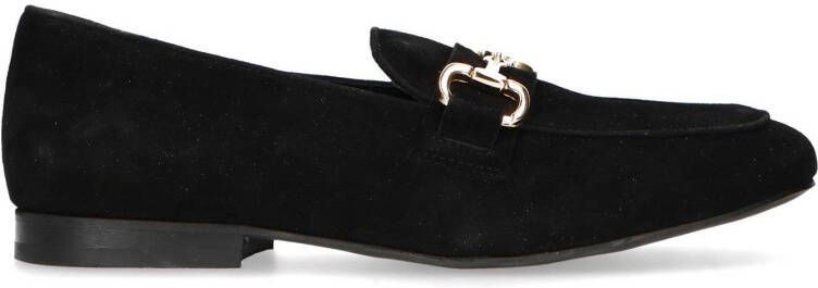 Manfield suède loafers zwart