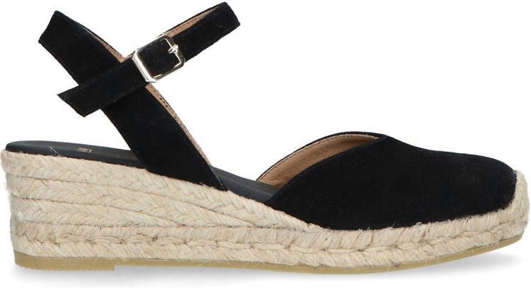 Manfield suède sleehakken zwart