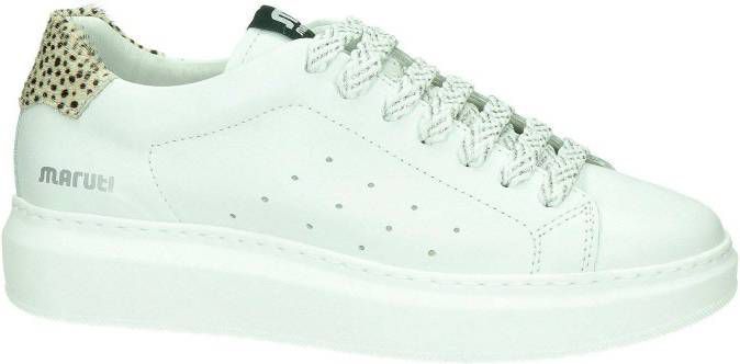 Maruti Claire leren sneakers wit/cheetahprint