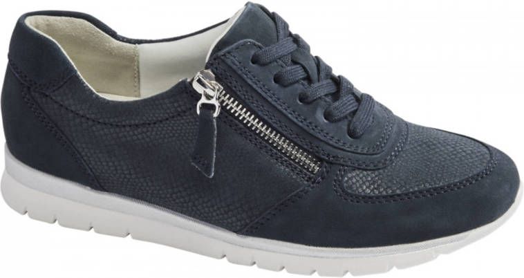 Medicus leren veterschoenen donkerblauw