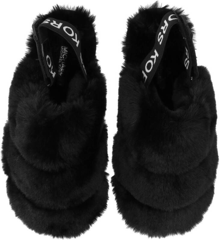 Michael Kors Elsie pantoffel van imitatiebont