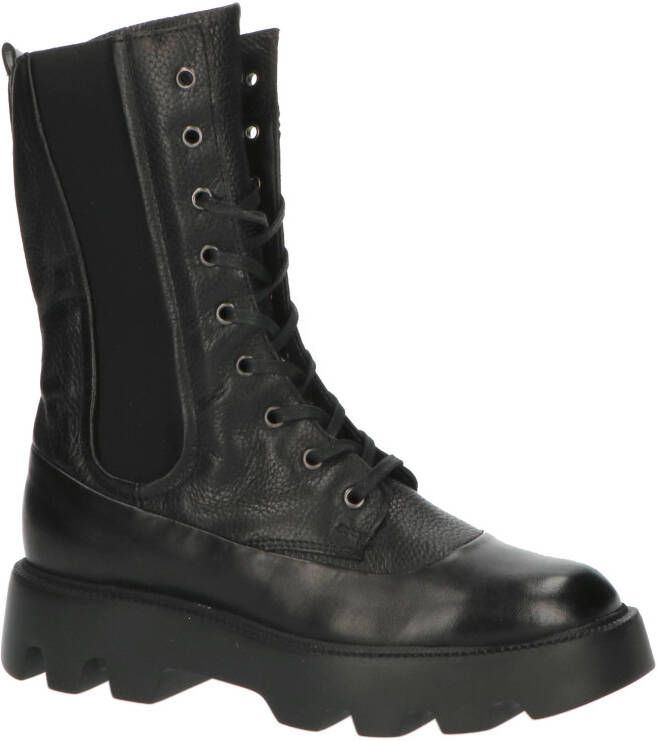 Mjus P42213 leren veterboots zwart
