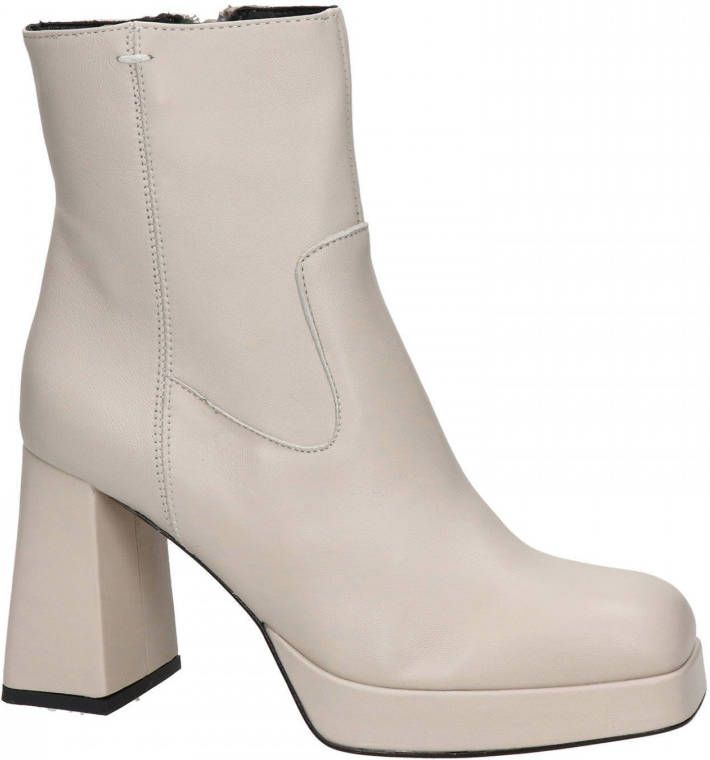 Nelson leren enkellaarzen ecru