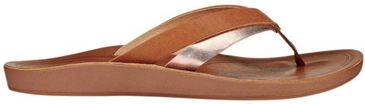 Olukai Kaekae teenslippers Kaekae bruin/zilver