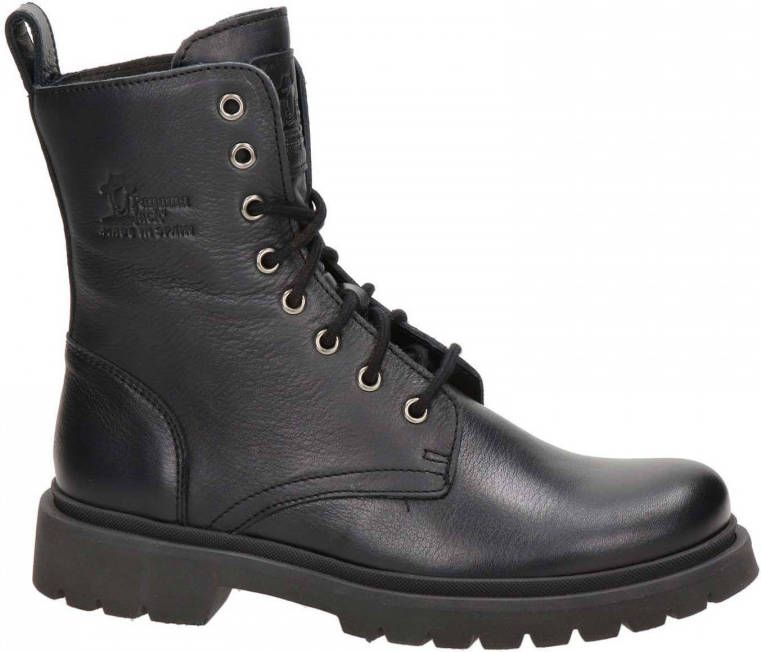 Panama Jack Florida leren veterboots zwart