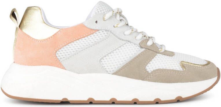 PS Poelman Cibel leren sneakers beige/multi