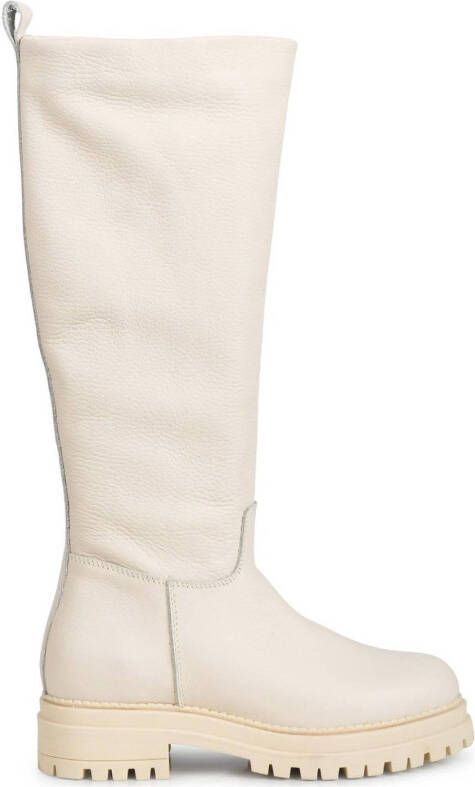PS Poelman Luna leren laarzen off white