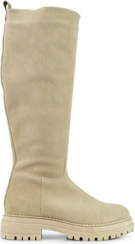 PS Poelman Luna suède laarzen beige