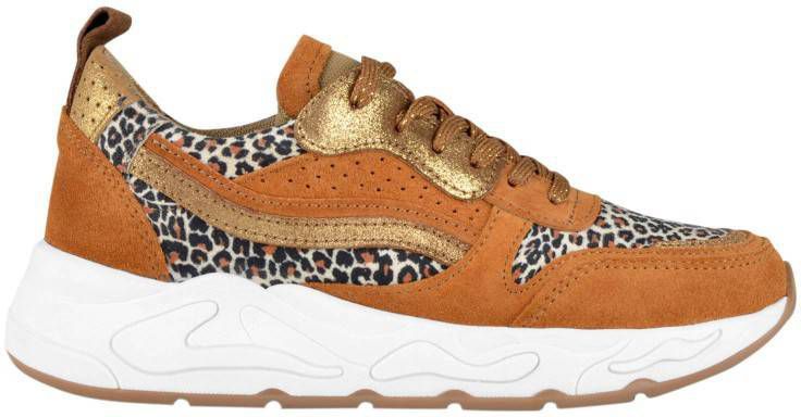 PS Poelman Minio sneakers cognac/panterprint