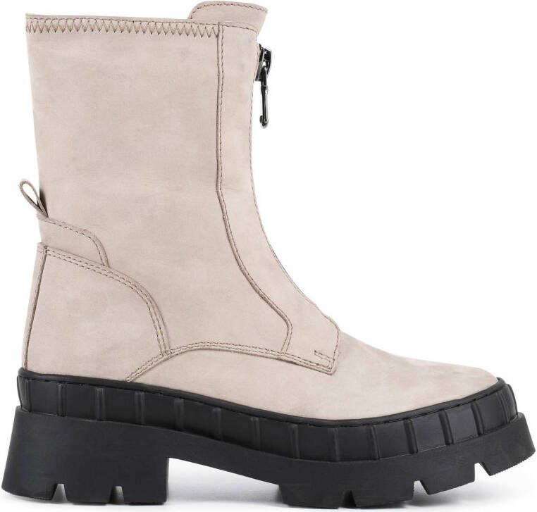 PS Poelman Nora nubuck enkelboots beige