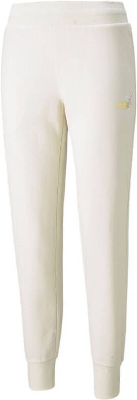 Puma essentials+ metallic joggingbroek wit dames