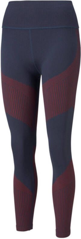 Puma sportlegging donkerblauw/bordeauxrood