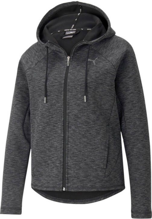 PUMA Evostripe Full Zip Hoodie Dames Zwart Grijs