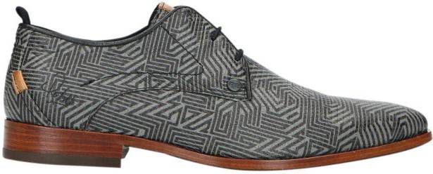 Rehab leren veterschoenen grijs