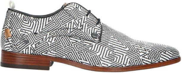 Rehab leren veterschoenen wit/zwart