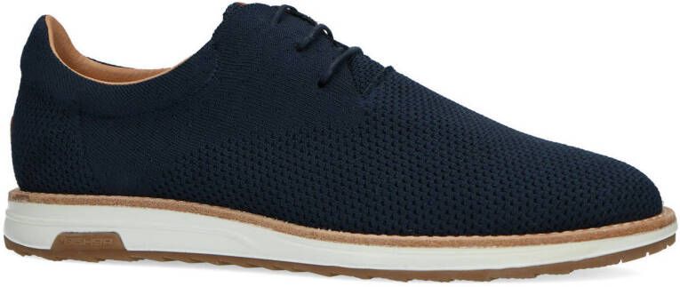 Rehab Nolan Knit veterschoenen donkerblauw