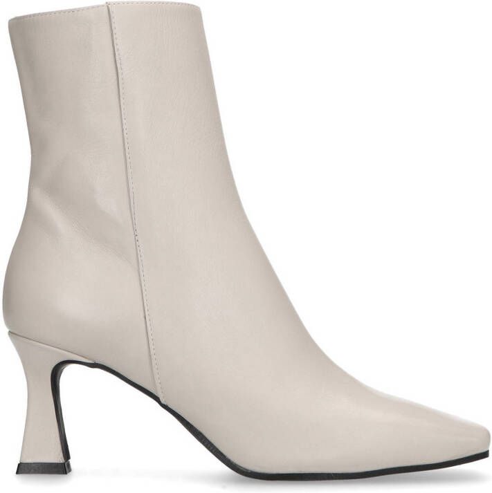Sacha leren enkellaarzen off white